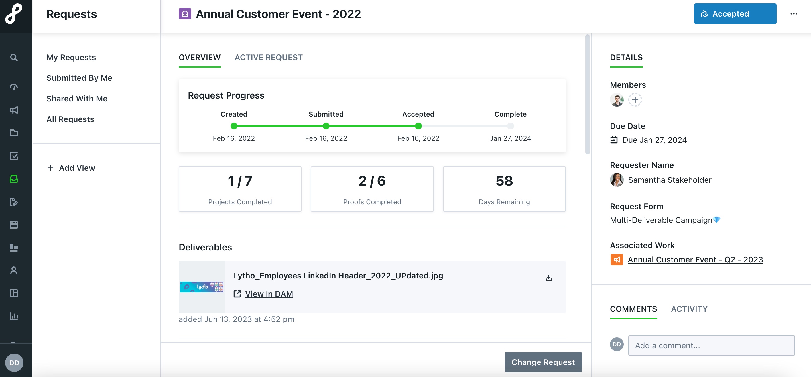 screenshot of Lytho Workflow